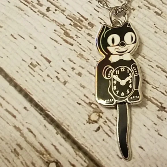 black kit-cat klock cat necklace - Picture 2 of 6